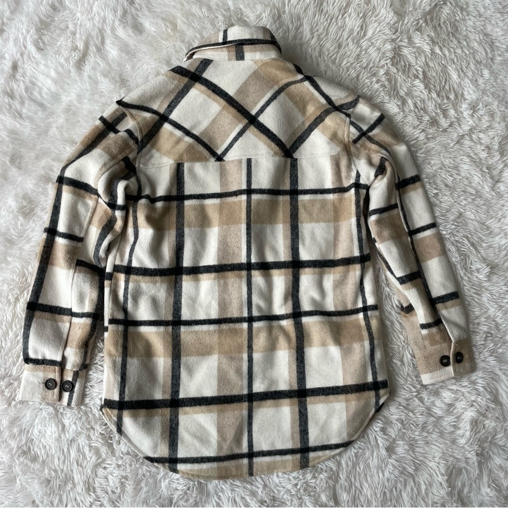 Thread & Supply Plaid Fleece Flannel Button Down Shirt Jacket - Picture 5 of 5